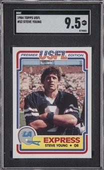 1984 Topps USFL #52 Steve Young Rookie Card – SGC MINT+ 9.5